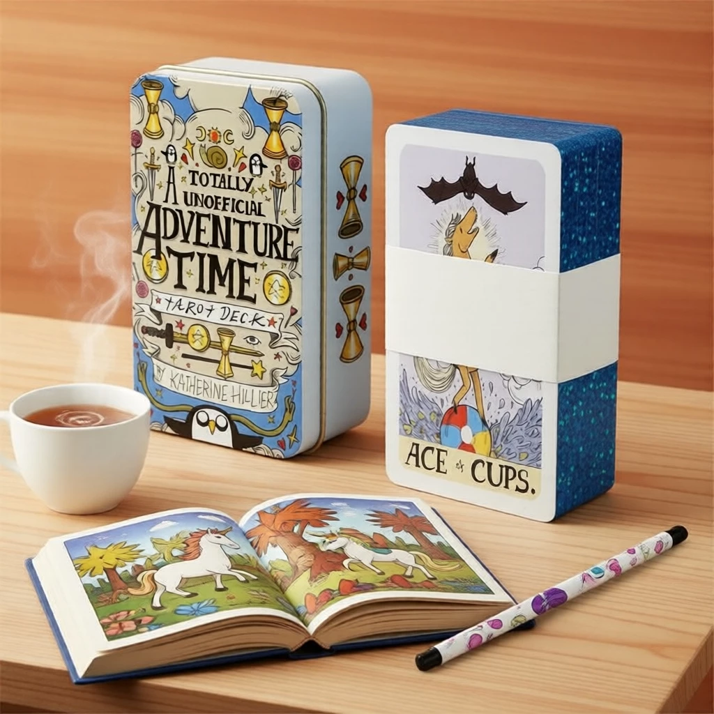 การ์ดเทพพยากรณ์ Adventure Time ฉบับพิเศษในกระป๋องดีบุก สําหรับมือใหม่ทํานายโชคชะตา