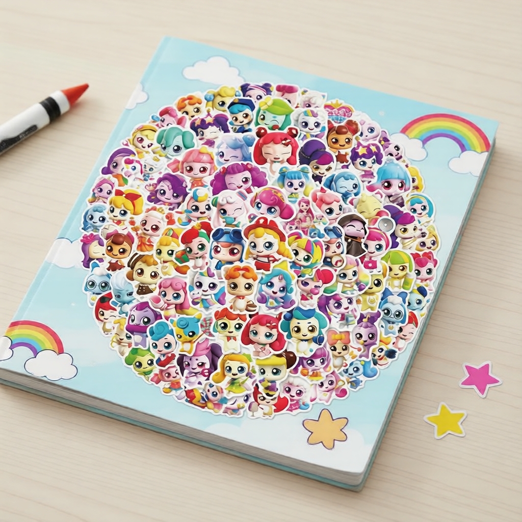100 ชิ้น สติกเกอร์กันน้ําน่ารักขนาดเล็ก Teenieping สําหรับตกแต่งโทรศัพท์มือถือและสมุดโน้ต
