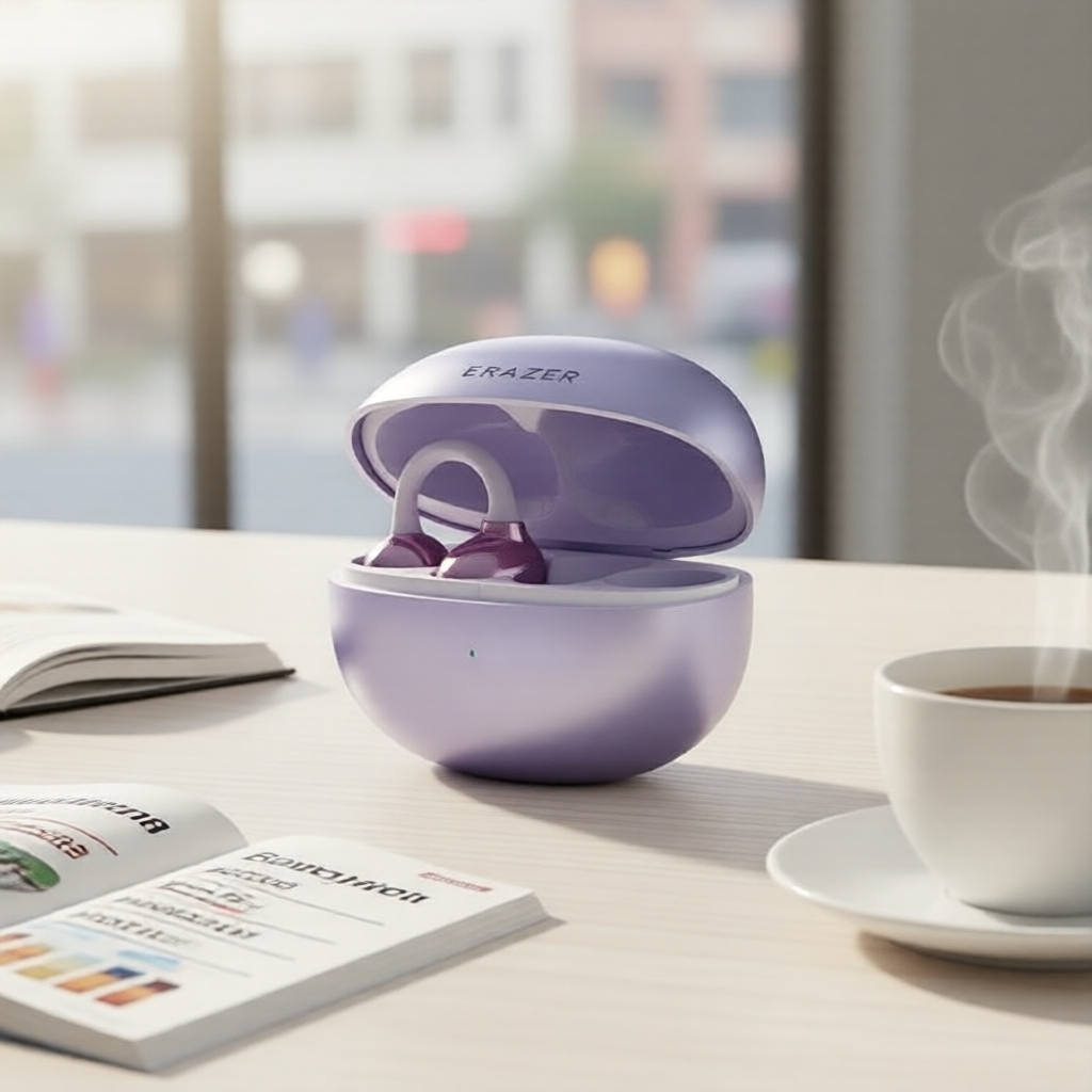 หูฟังไร้สาย Erazer XF36 บลูทูธ 6.0, หูฟังแปลภาษาแบบเรียลไทม์ด้วย AI, แบบหนีบหู, กันน้ํา สําหรับเล่นก
