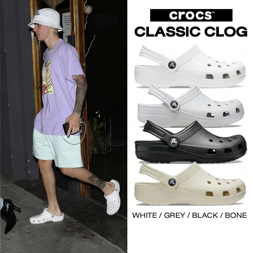 Crocs รองเท้าแตะ Classic Clog 10001-100