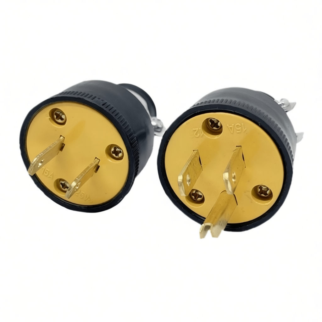 ปลั๊กไฟ ทองเหลืองแท้ มีแบบ 2 ขา และ 3 ขา