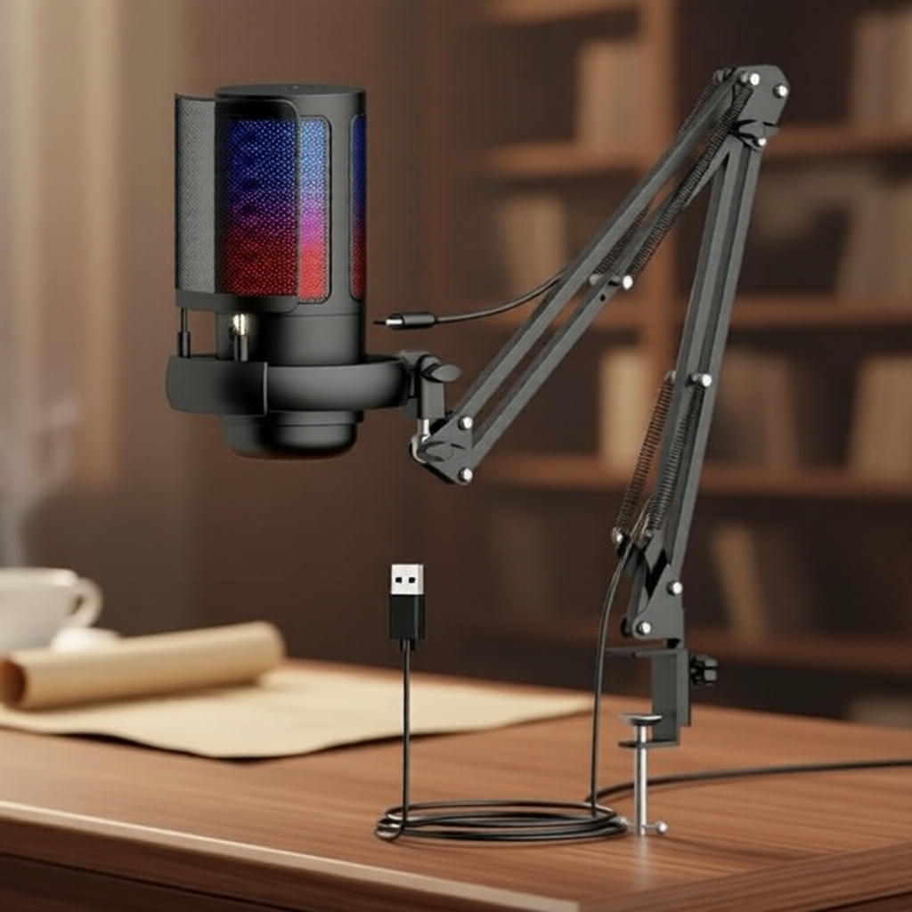 ไมโครโฟนคอนเดนเซอร์ตัดเสียงรบกวน BOMGE ME6s สําหรับการสตรีมและพอดแคสต์