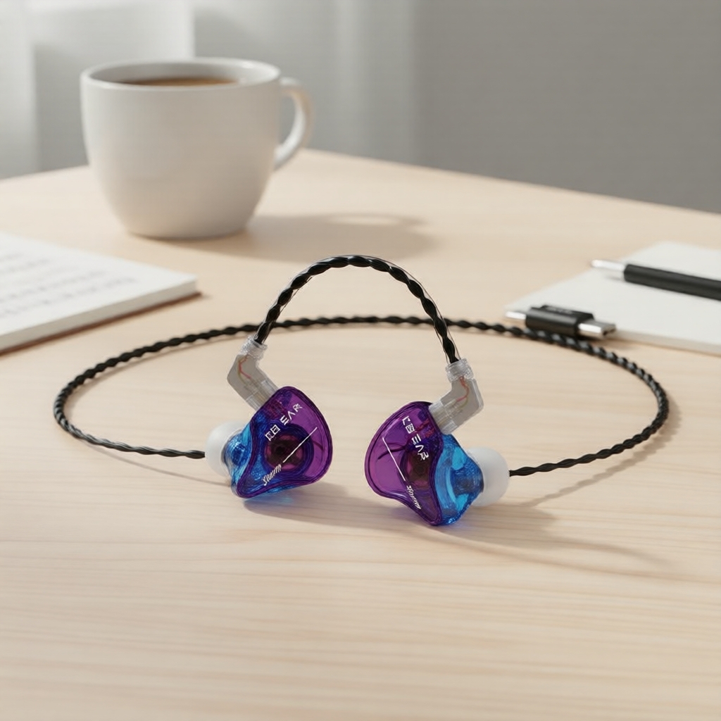 หูฟังอินเอียร์แบบเสียบสาย KBEAR Storm Hi-Res พร้อมสายถอดได้ OFC หุ้มเงิน สําหรับนักดนตรี