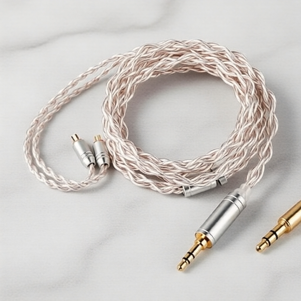 สายต่อหูฟัง 6N OFC, สาย IEM KBEAR FanMusic สําหรับ KZ ZS10 PRO