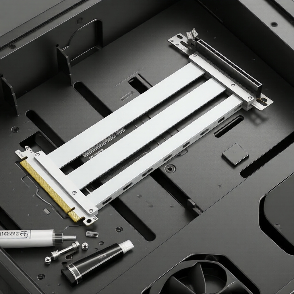 JEYI Gen 5 PCIe 5.0 x16 สายต่อขยายมุมขวา 30 ซม. สําหรับ RTX 5090/4090, RX 7900 XTX, WRX80/TRX40