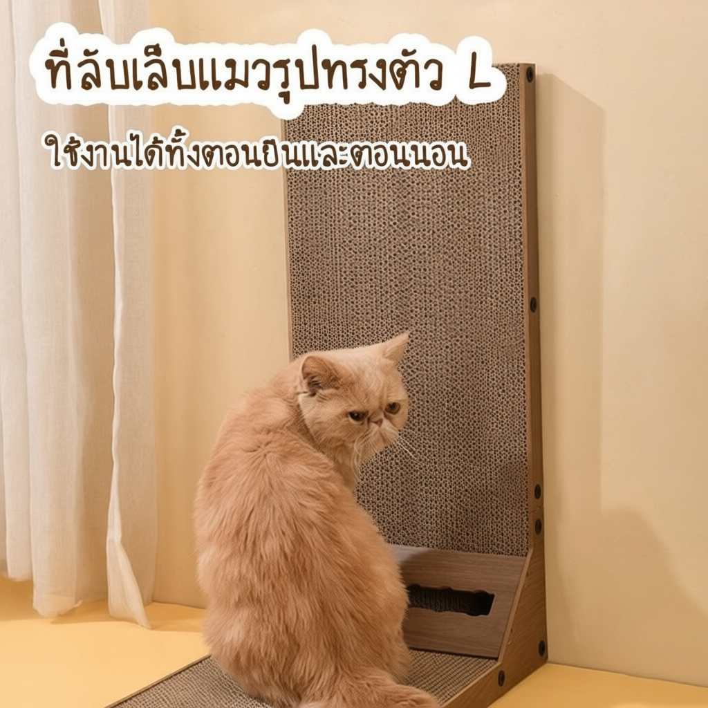 Doge&Orange แผ่นลับเล็บแมว รูปทรงตัว L