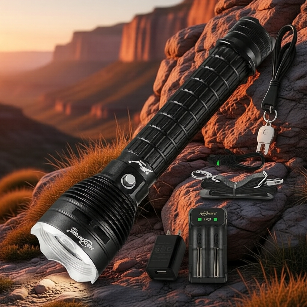 ไฟฉายดําน้ํา LED XHP70 7000 ลูเมน กันน้ํา สําหรับใช้ใต้น้ําและตั้งแคมป์