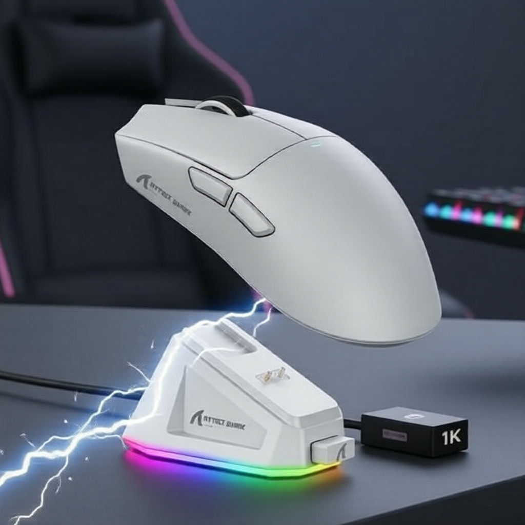 เมาส์เกมมิ่งพีซี Attack Shark X11, 3 โหมด, PAW3311, 22000 DPI, 400 IPS