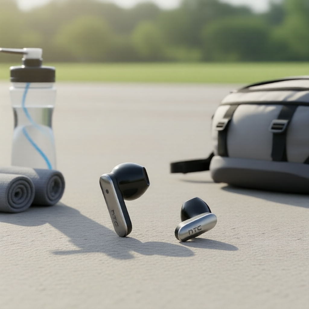 หูฟังไร้สาย HTC NE48 พร้อม AI ตัดเสียงรบกวน กันน้ํา เล่นได้นาน และโทรแบบ HD