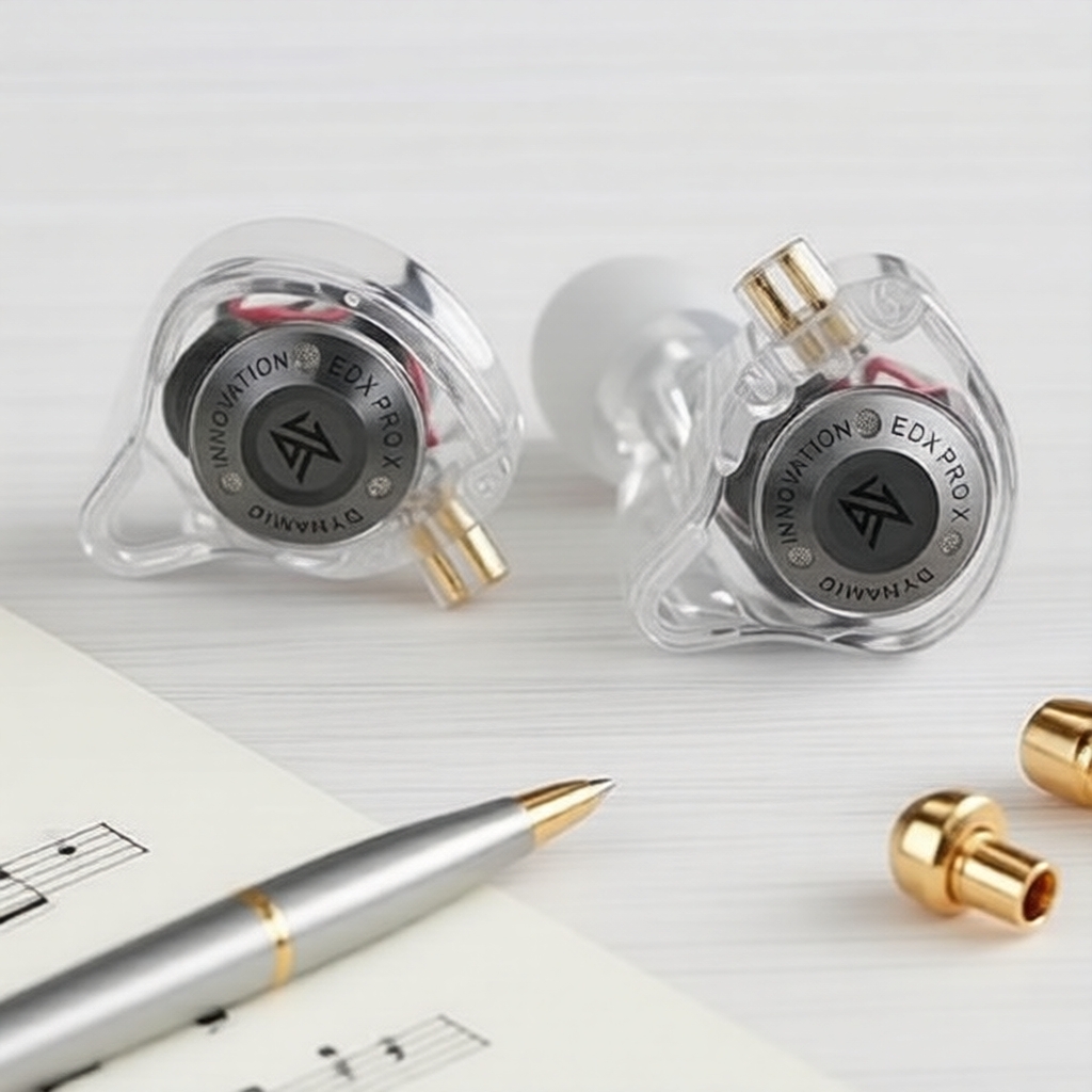 หูฟังเอียร์บัดสําหรับเล่นกีฬา KZ EDX PRO X เบสลึกเสียงไฮไฟคุณภาพ, มีสายเชื่อมต่อแบบเสียบหู