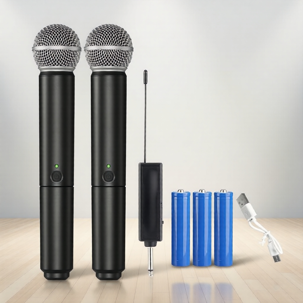 เครื่องส่งสัญญาณไร้สายแบบมือถือพร้อมหัวไมค์ SM58 สําหรับระบบไมโครโฟน