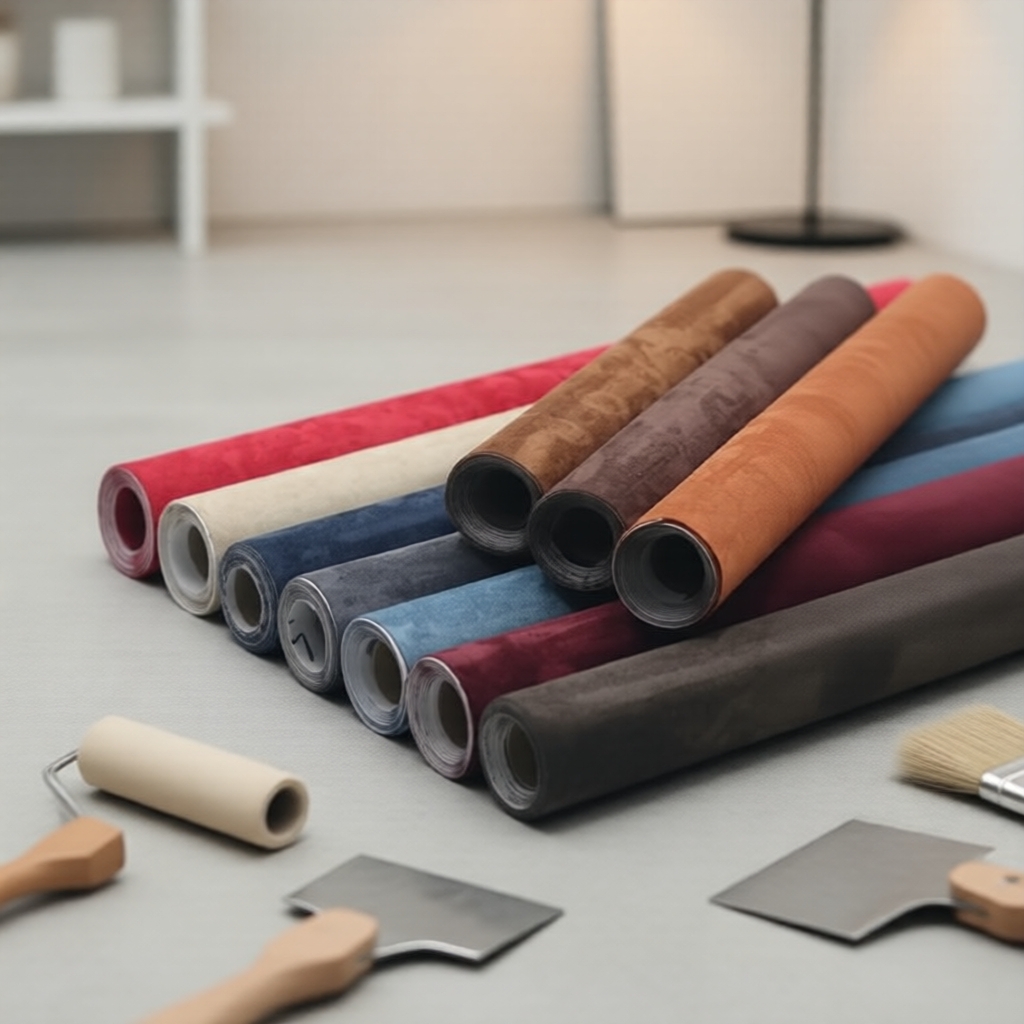 แผ่นหนังเทียมกํามะหยี่แบบมีกาวในตัว ขนาด 9.84 x 23.62 นิ้ว - หนังกลับเทียม สําหรับทํากล่องเครื่องประดับ ตกแต่งภายในรถยนต์ และงานประดิษฐ์