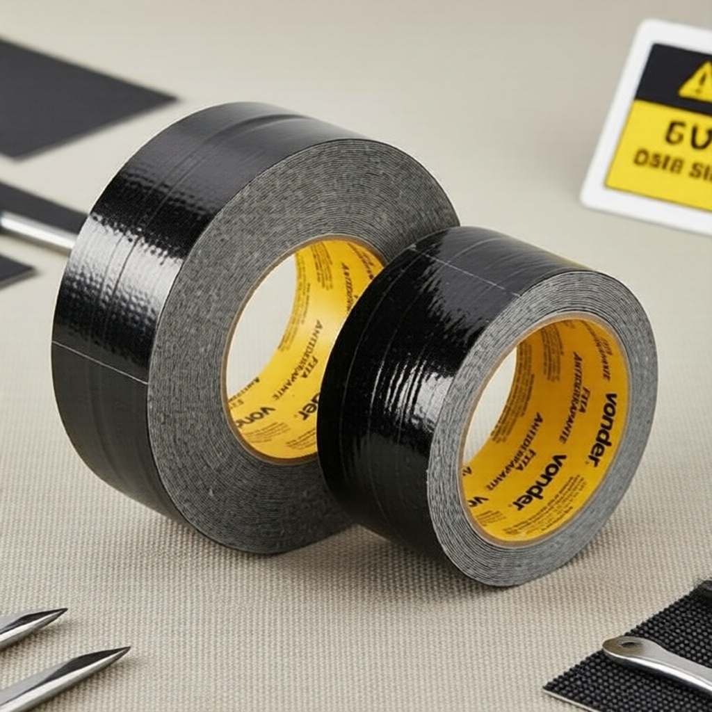 VONDER เทปกันลื่นสีดํา ยาว 5 ม./15 ม. สําหรับพื้น บันได และขั้นบันไดในร่ม ติดง่าย