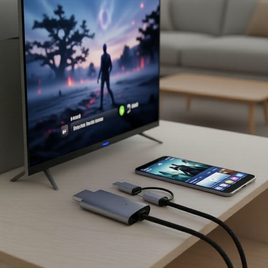 LD39 ดองเกิล 2-in-1 USB-C และ Micro USB ต่อ HDMI แสดงผลความละเอียดสูงสําหรับ Pro TV