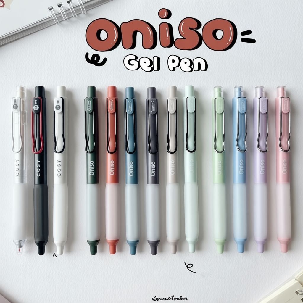 Oniso ปากกาเจลหัวลูกลื่น 2 ชั้น 0.5 MM  รุ่น 9133 กับ Oniso Cosy