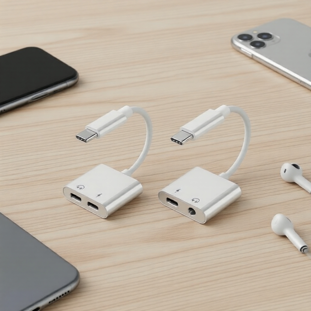 อะแดปเตอร์แปลงพอร์ต USB-C เป็นช่องเสียบเสียง 3.5 มม. และชาร์จเร็วแบบ PD สําหรับ Phone 16 15 Pro Max 