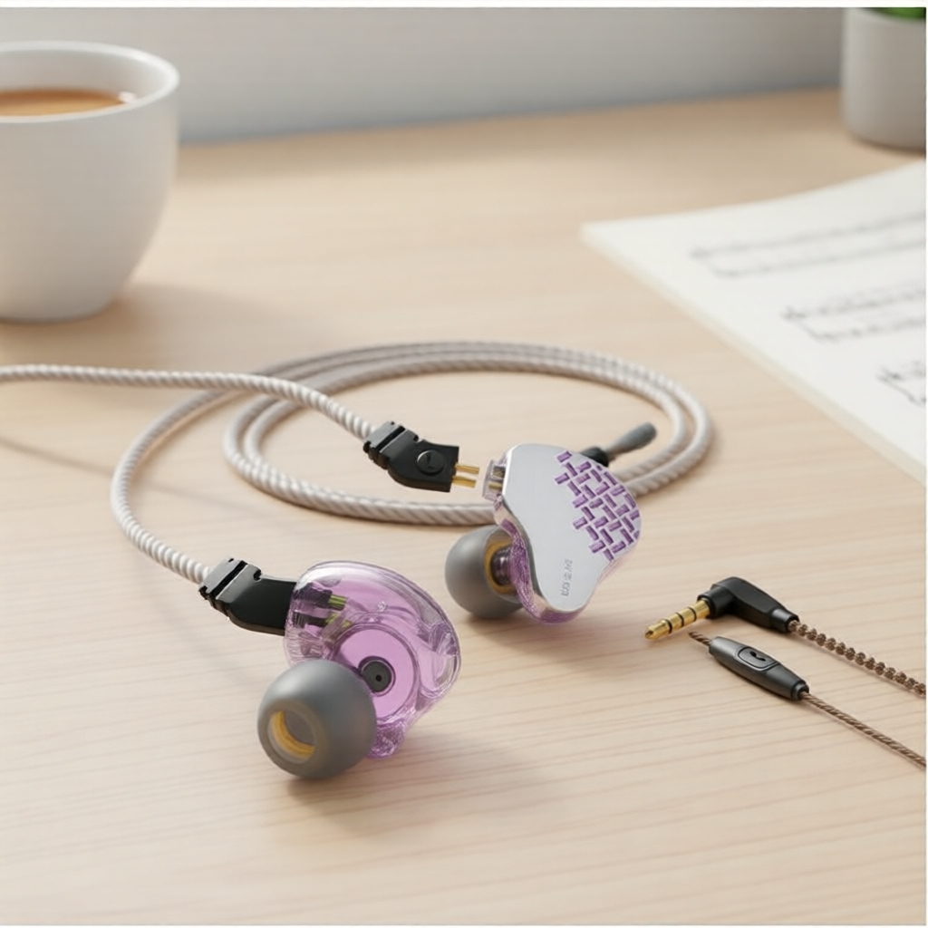 หูฟังอินเอียร์ลดเสียงรบกวน KBEAR Rosefinch พร้อมโลหะผสมสังกะสีระดับการบินและสายถอดได้