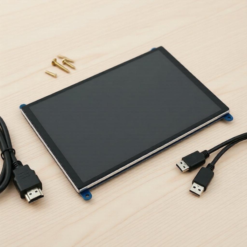 จอภาพสัมผัสขนาด 7 นิ้ว 1024x600 IPS แบบสัมผัส 5 จุด, พอร์ต HDMI, สําหรับ Raspberry Pi 4/3/2/B/B+/A+ และ Windows 7/8/10