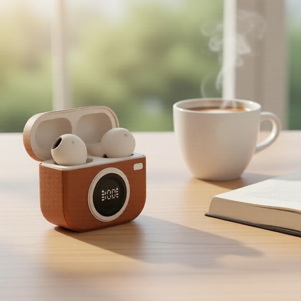 หูฟังไร้สาย HQAi H12 (แถมสติกเกอร์ฟรี 3 ชิ้น + ปลอกนิ้วสําหรับเล่นเกม + สายคล้องคอ) – หูฟังบลูทูธ เสียง Hi-Fi มีไมโครโฟนในตัว กันน้ํา