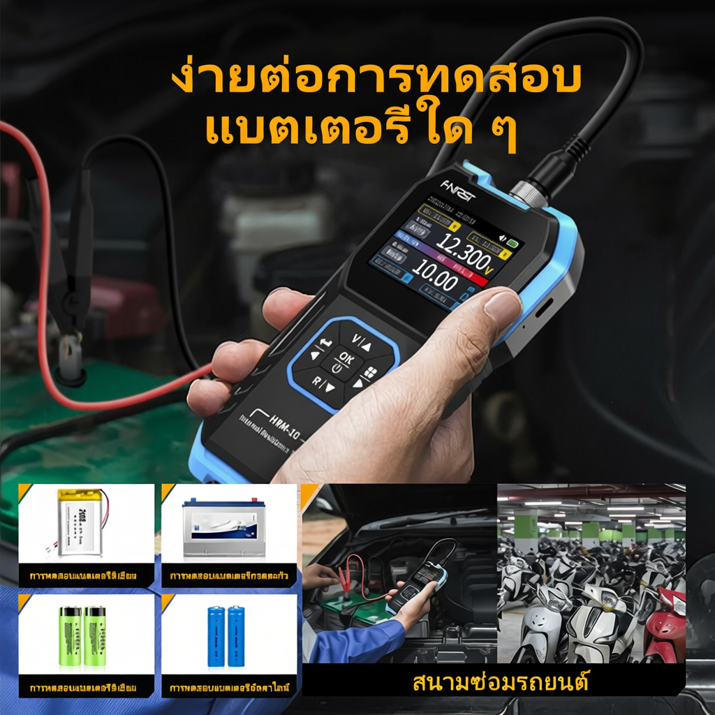 FNIRSI HRM-10 เครื่องวัดแรงดันภายในแบตเตอรี่