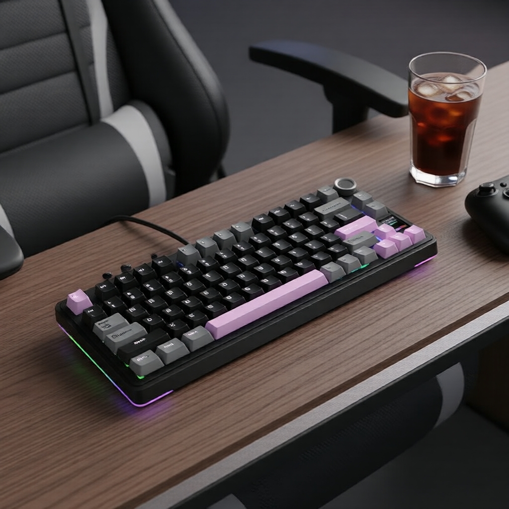 คีย์บอร์ดไร้สาย AULA S75Pro - แป้นพิมพ์แบบสหรัฐ, แสดงผลแบบ Gasket Mechanical