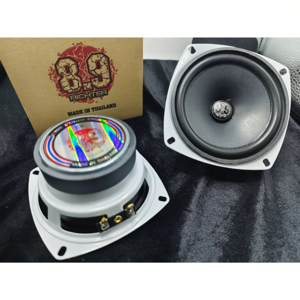 เสียงกลาง 4นิ้ว  40วัตต์ 8.9 ริกเตอร์ โครงขาว