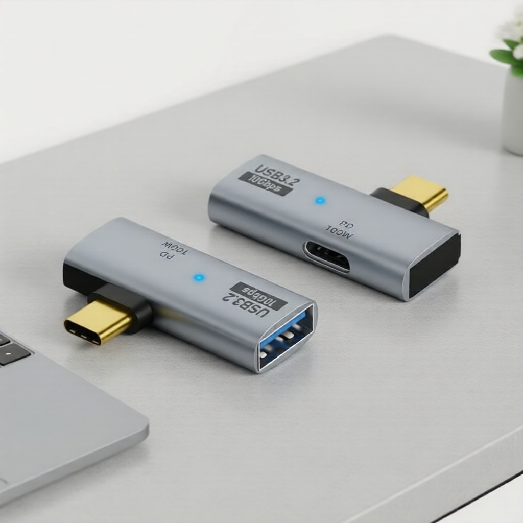 ตัวแยก USB 3.2 OTG VGA เป็น Type-C 2in1 ชาร์จเร็ว 100W PD สําหรับโทรศัพท์/แท็บเล็ต/MacBook, ฮาร์ดดิสก์, หูฟัง