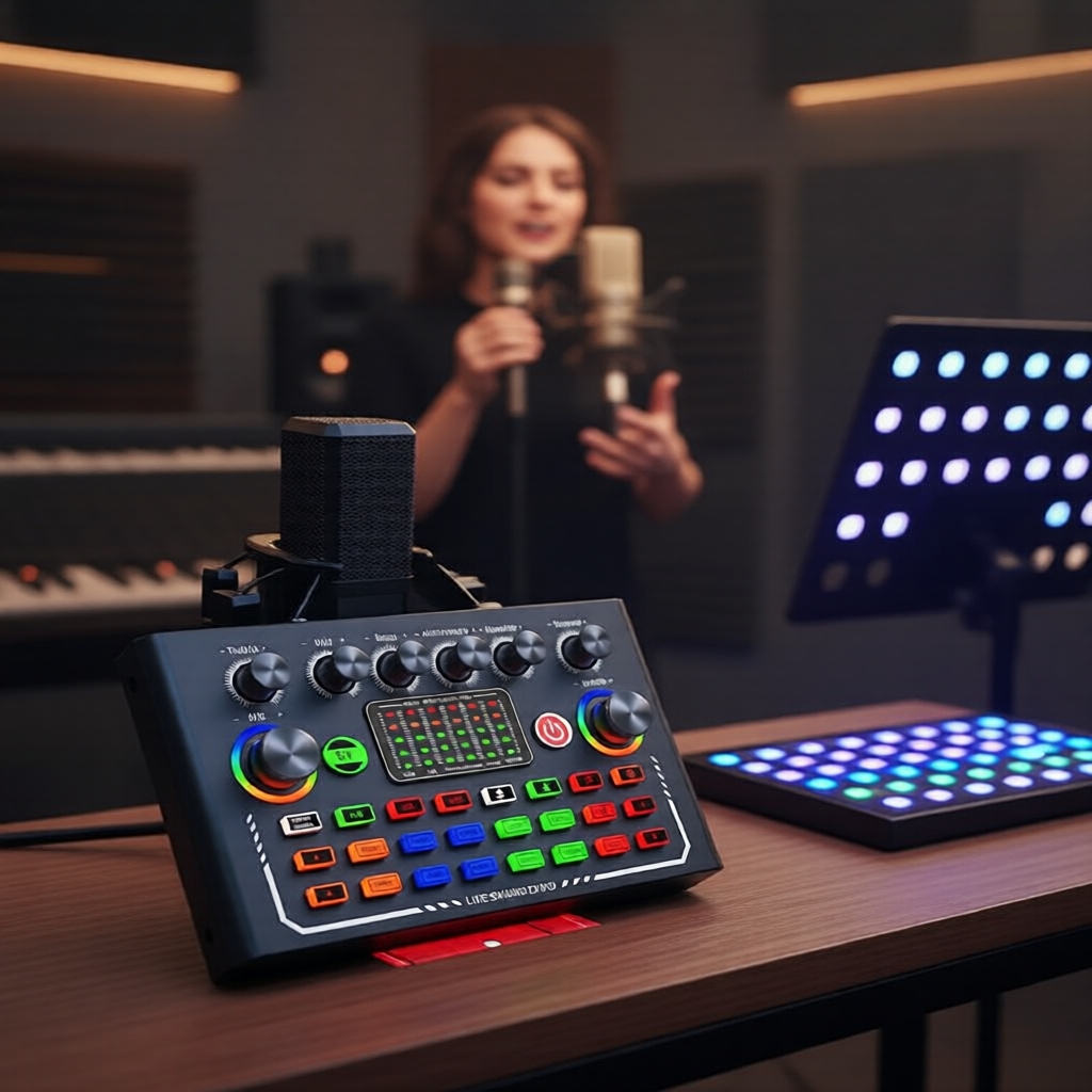 อะแดปเตอร์เสียง USB F009 สําหรับไมโครโฟน BM-800 และหูฟัง สตรีมมิ่งสด