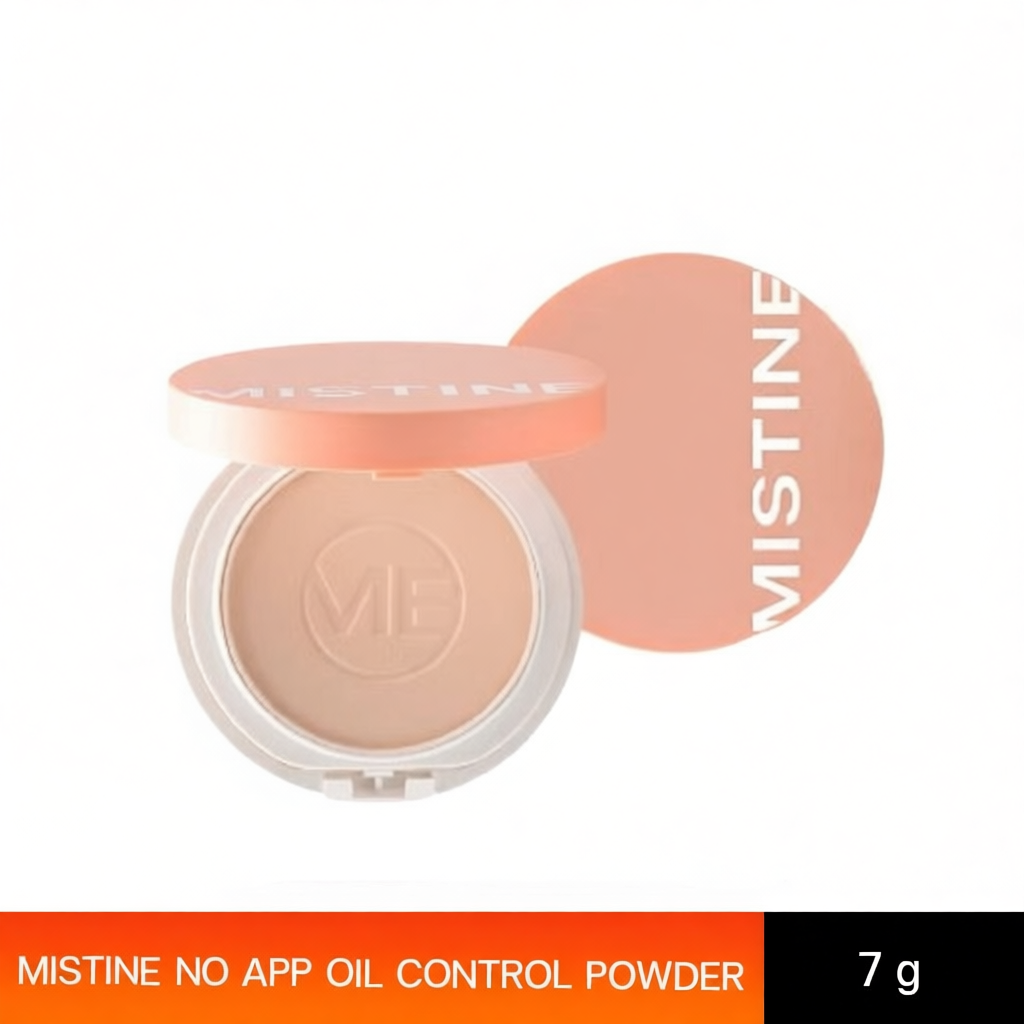 MISTINE NO APP OIL CONTROL POWDER SPF 25 PA+++ แป้งอัดแข็ง กันน้ำ ไม่ติดแมส
