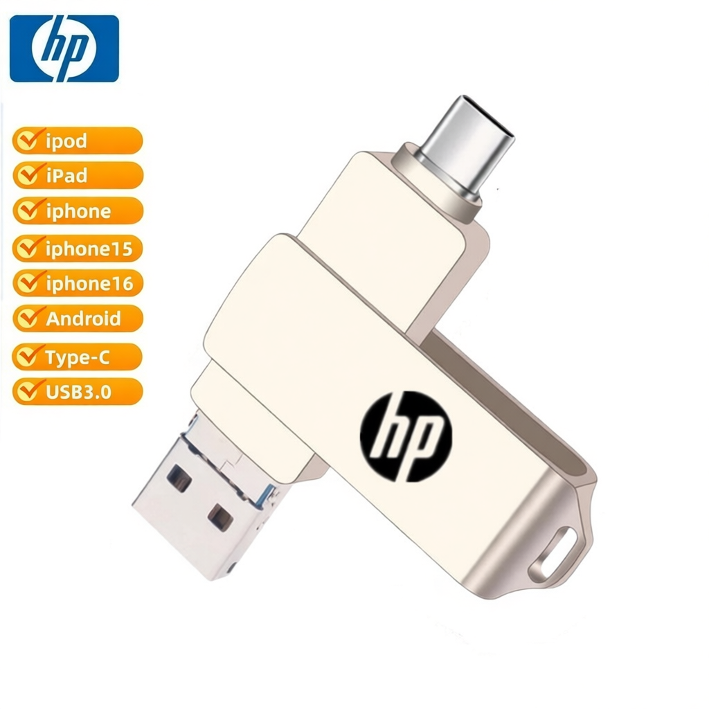 HP 4 ใน 1 Flash Drive Android TypeC ไฟฟ้า USB 3.0 1TB iPhone