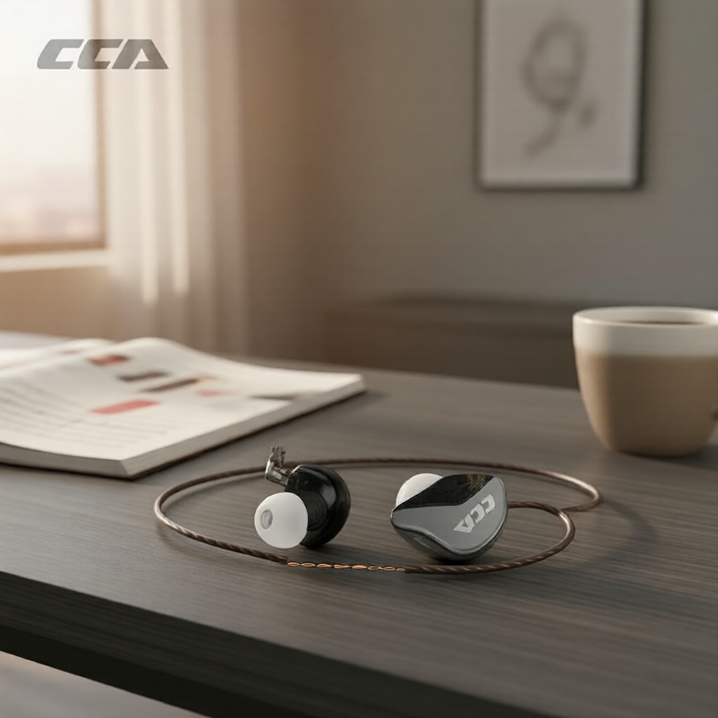 หูฟังอินเอียร์ CCA CRA, เบสแน่น, ลดเสียงรบกวน, มีไมโครโฟน และสายถอดได้ 2 พิน, หัวแจ็ค 3.5 มม.