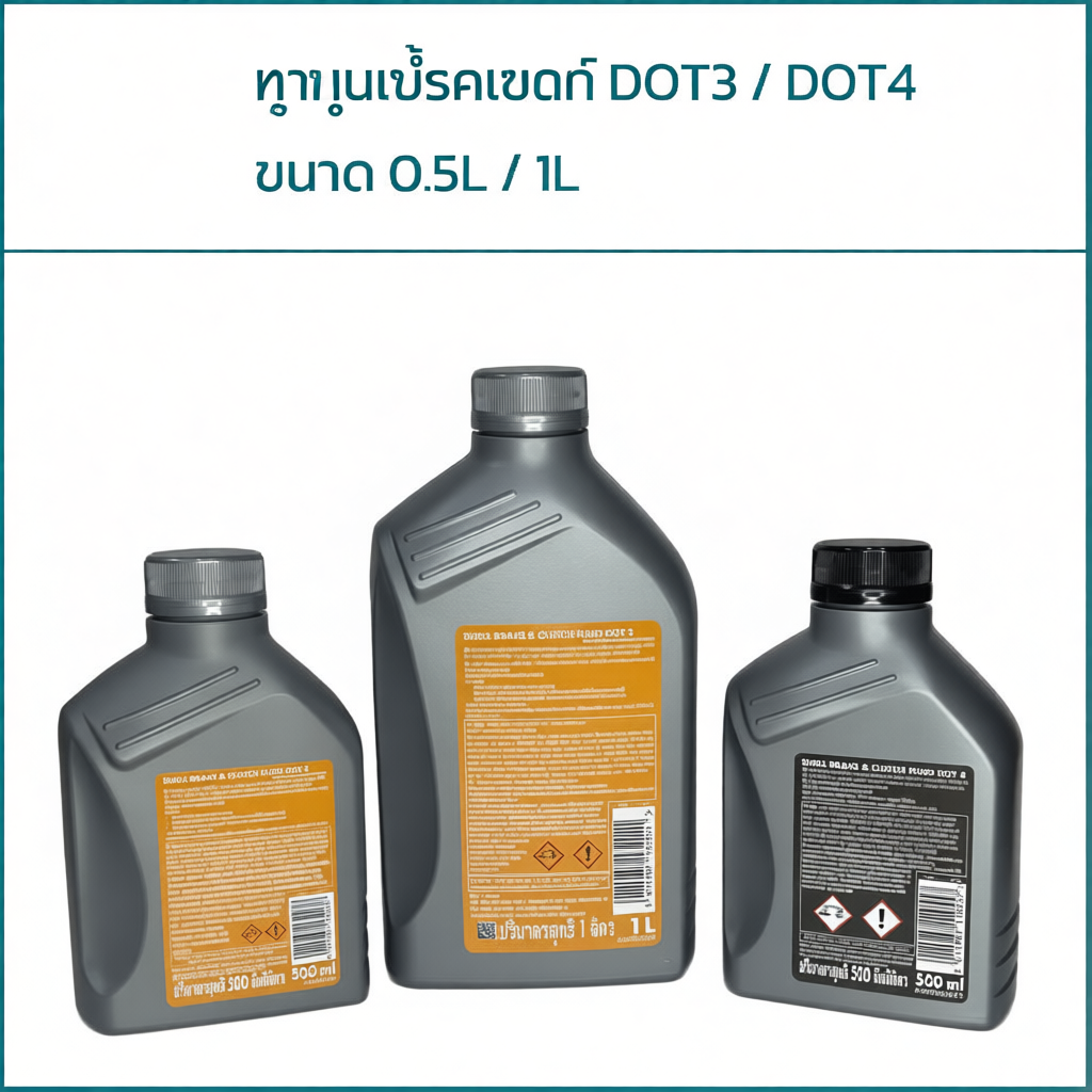 น้ำมันเบรค SHELL แท้ DOT3 DOT4 ขนาด 0.5L/1L