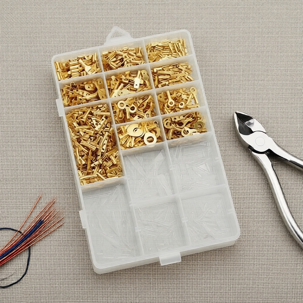 ชุดขั้วต่อสายไฟฉนวน 1000 ชิ้น ขนาด 2.8/4.8/6.3 มม. แบบย้ําหางแฉก/วงแหวน สกรู M3-M6 453