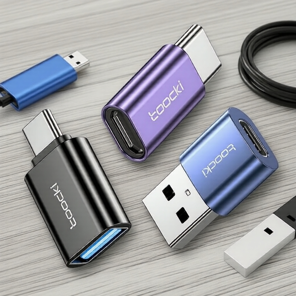 อะแดปเตอร์ OTG USB 3.0 ของ Toocki หัวไมโคร-บี เป็นหัวตัวผู้ Type C และหัวตัวเมีย USB 3.0 สําหรับ Xia