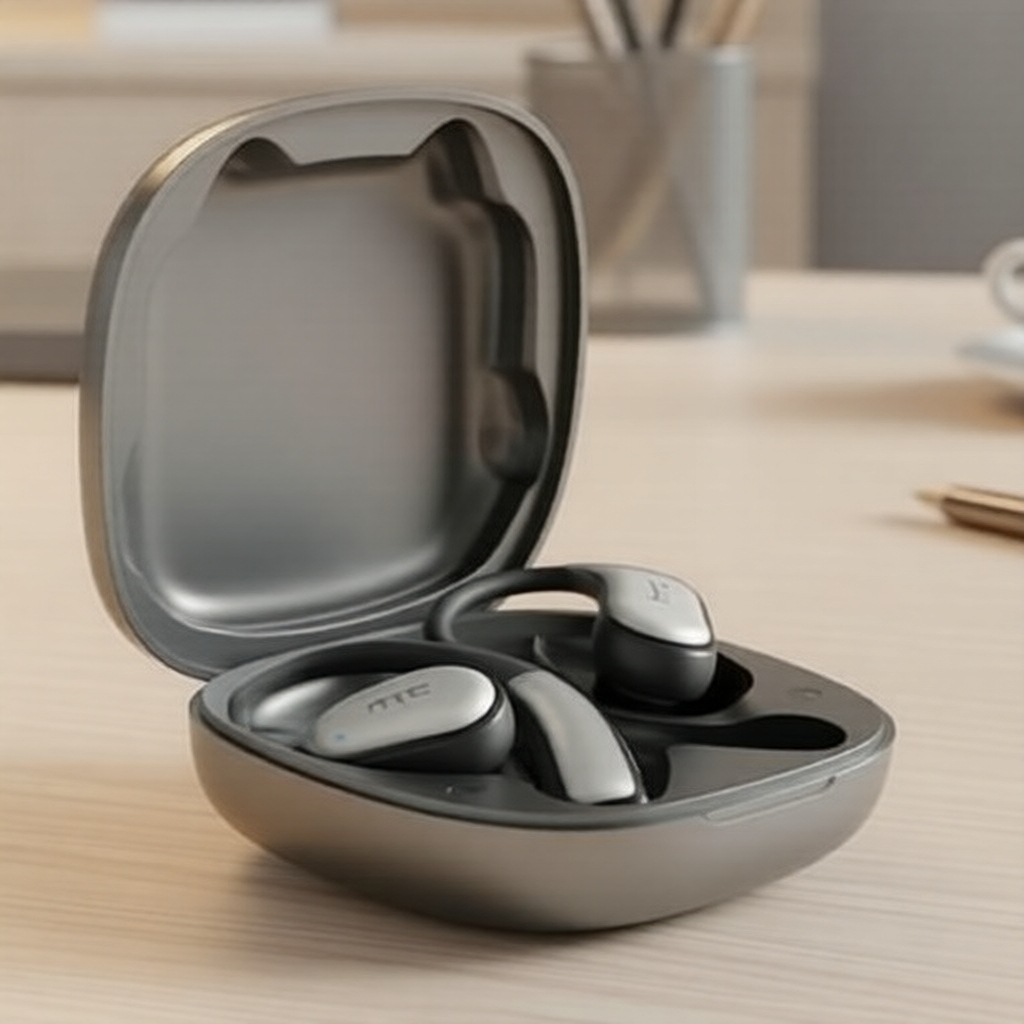 หูฟังเอียร์บัดแปลภาษาอัจฉริยะ HTC NE39 OWS AI รองรับหลายภาษา บลูทูธ 6.0 กันน้ํามาตรฐาน IPX5 ระบบตัดเ