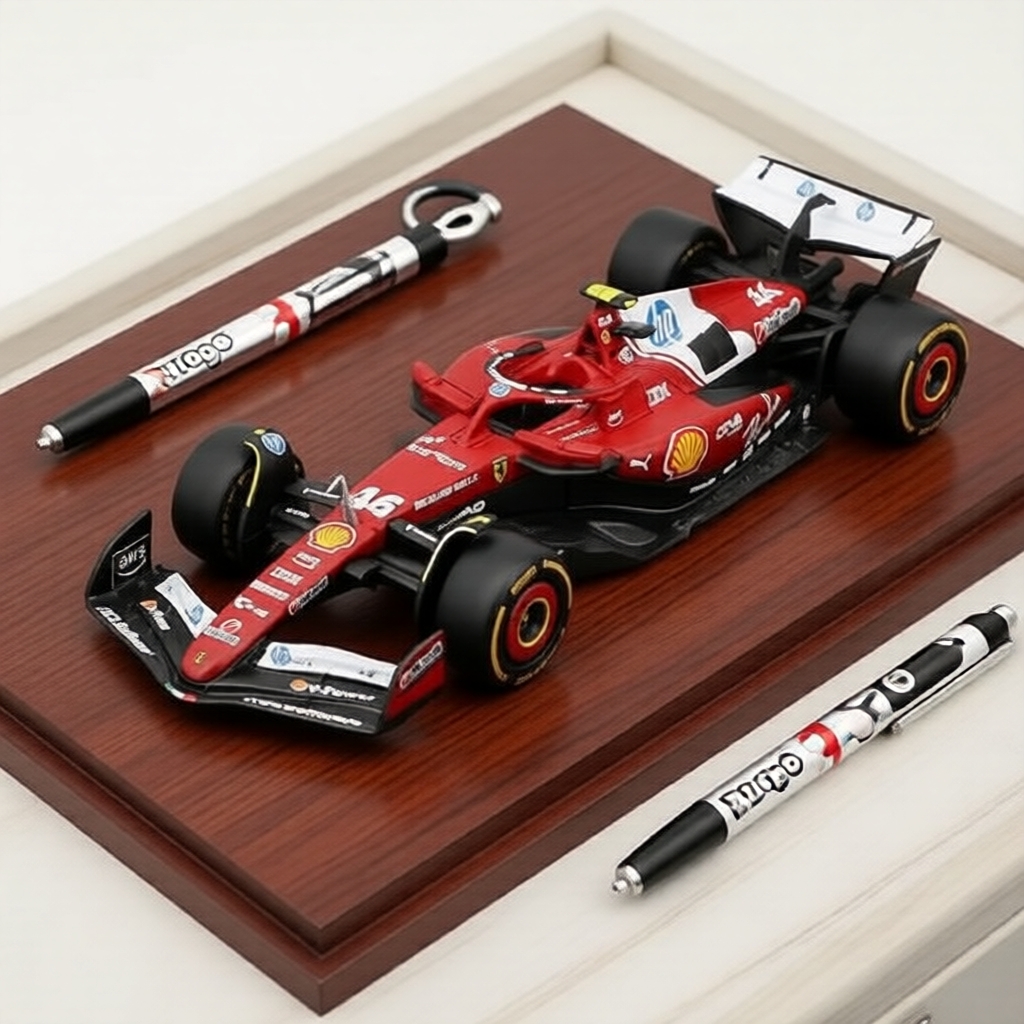 Bburago 1:43 F1 Scuderia Ferrari SF25 รุ่นเหล็กหล่อ - ของสะสม Charles Leclerc 16 & Lewis Hamilton 44