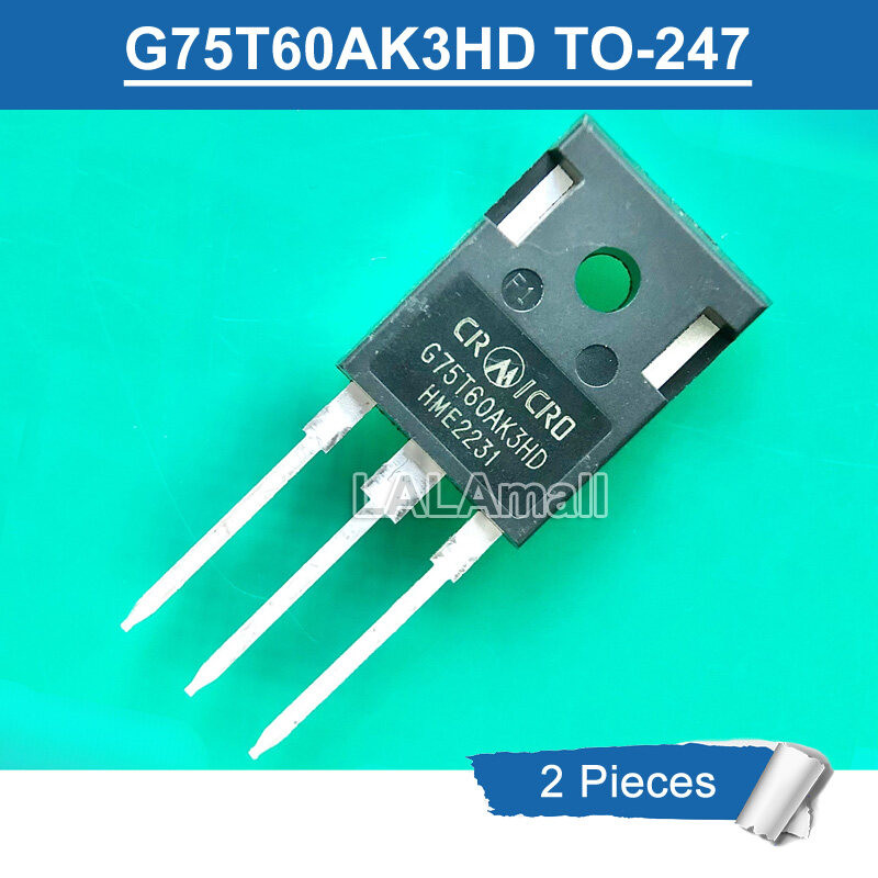 2pcs G75T60AK3HD TO-247 G75T60 AK3HD TO247 75T60 75A/600V IGBT ทรานซิสเตอร์ใหม่เดิม