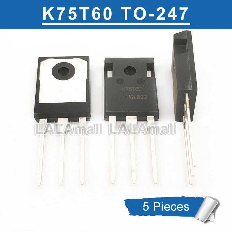 5pcs K75T60 TO-247 IKW75N60T IKW75N60 TO247 75T60 75N60 75A/600V IGBT ทรานซิสเตอร์ใหม่เดิม