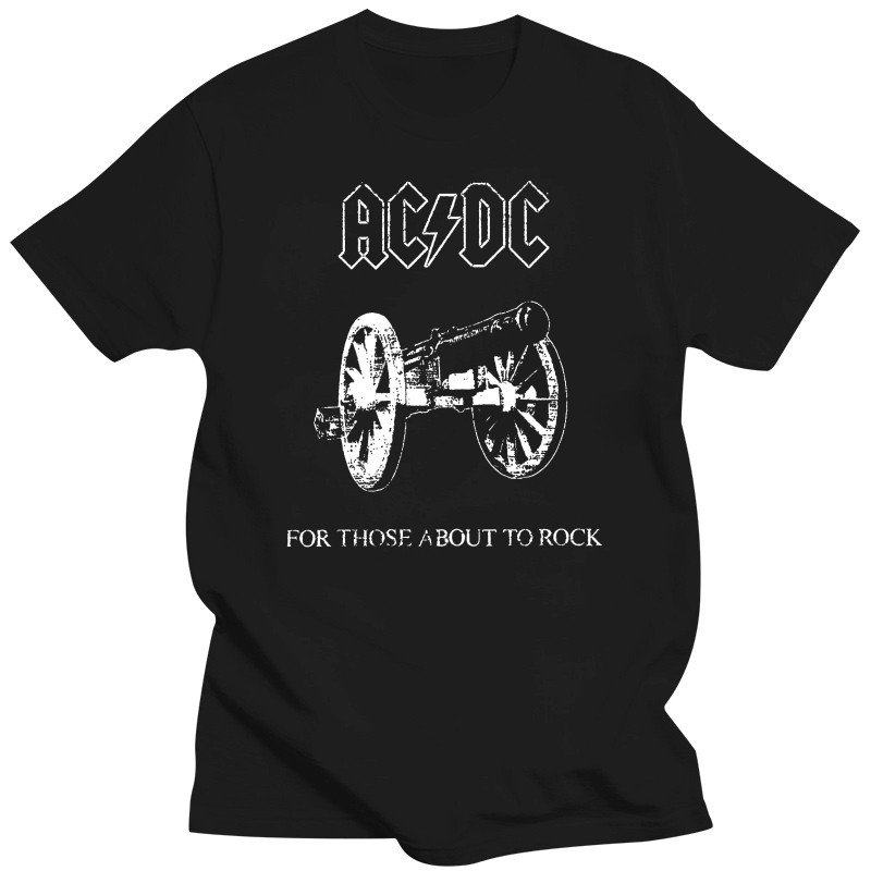 เสื้อยืด To Rock Angus Young Music Black S-XXL เสื้อฮิวมอรัสTEE