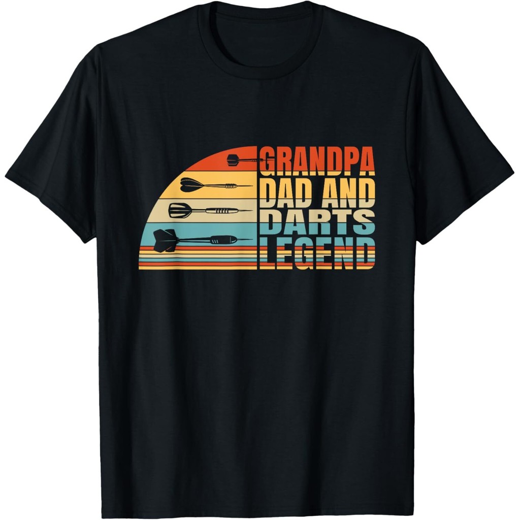 Grandpa Dad And Darts Legend, Dart Throwing Grandpa Darts T-Shirt Mans