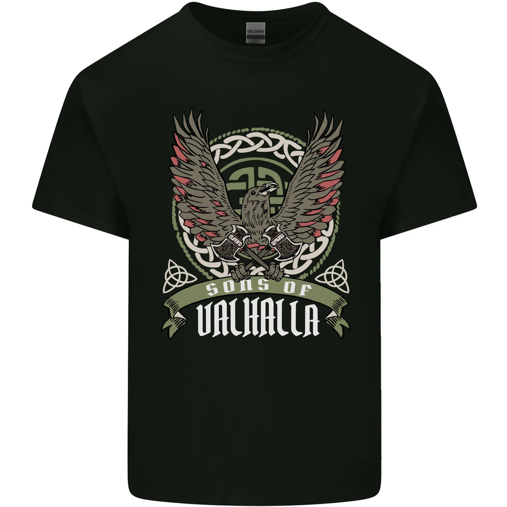 Sons Of Valhalla Vikings Celtic Symbols Mens Tshirt Tee