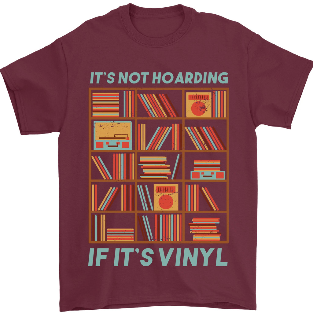 Its Not Hoarding Vinyl Records Turntable Mens Tshirt