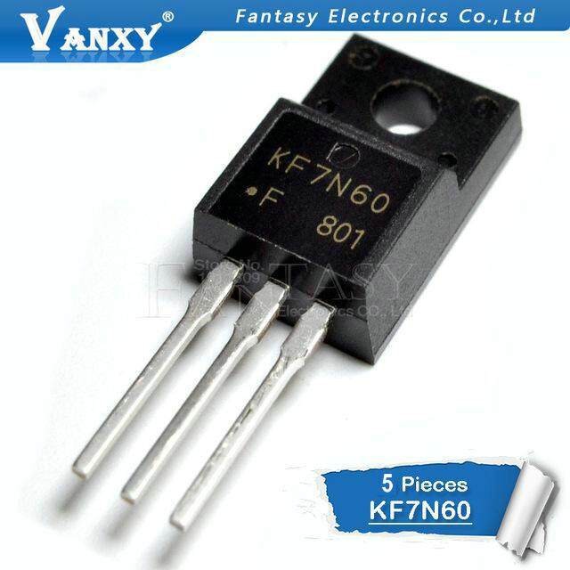 5pcs KF7N60 TO220F KF 7N60 F KF7N60F TO-220F N-channel 600V/7A MOSFET ทรานซิสเตอร์ใหม่ IC
