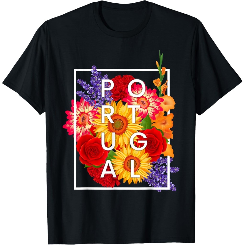 Flowers Of Portugal Word Art - เสื้อยืด Portugal Pride Mans