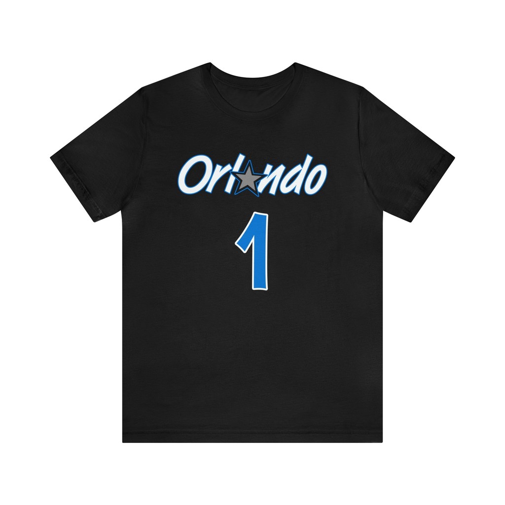 Penny Anfernee Hardaway Orlando Magic Throwback Jersey Front Back Blend Tshirt