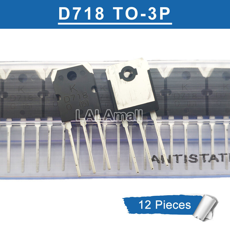 12pcs 2SD718 D718 TO-3P KD718 KTD718 TO3P NPN ทรานซิสเตอร์พลังงานยี่ห้อใหม่ IC