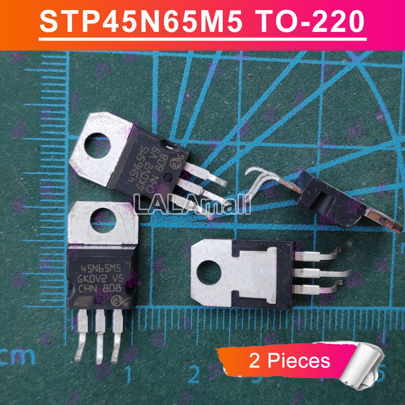 2pcs P45N65M5 TO-220 STP45N65M5 TO220 35A/650V N-channel Power MOSFET ทรานซิสเตอร์ใหม่ IC
