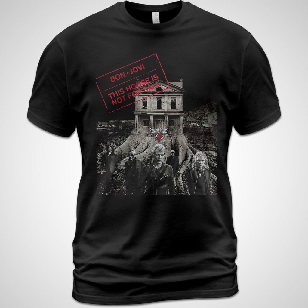 เสื้อยืดผ้าฝ้าย Bon Jovi บ้านนี้ไม่ได้สําหรับ Tee Jon Bon Jovi