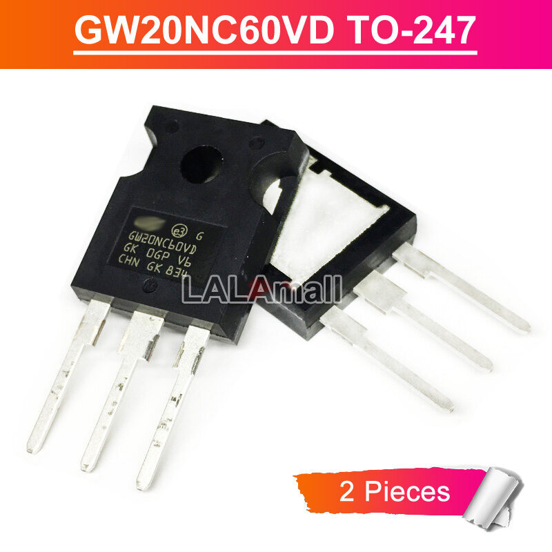 2pcs GW20NC60VD TO-247 GW 20NC60 VD STGW20NC60VD TO247 N-Channel 30A/600V IGBT ทรานซิสเตอร์ใหม่เดิม