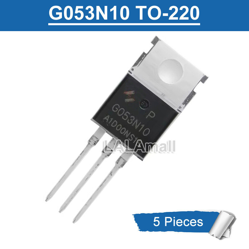 5pcs G053N10 HYG053N10 TO-220 HYG053N10NS1P 100V/120A N-channel MOSFET ทรานซิสเตอร์ใหม่เดิม